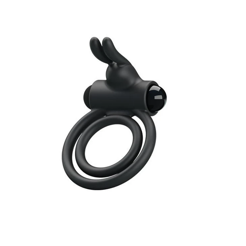 Anillo Vibrador reutilizable  Doble c/Conejo Osmond