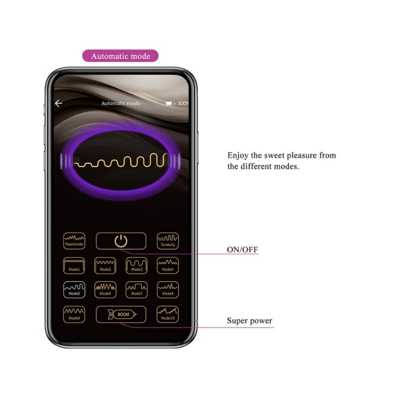 Abner huevo vibrador con app