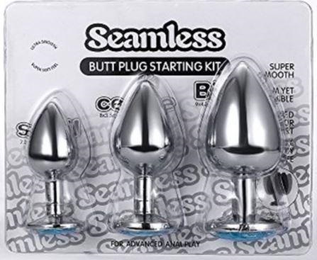 949 Pack De 3 Dilatadores Anales Metálicos Con Joya