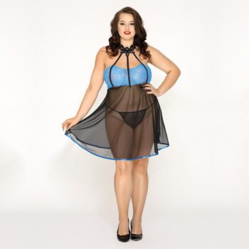 Vestido celeste Plus size