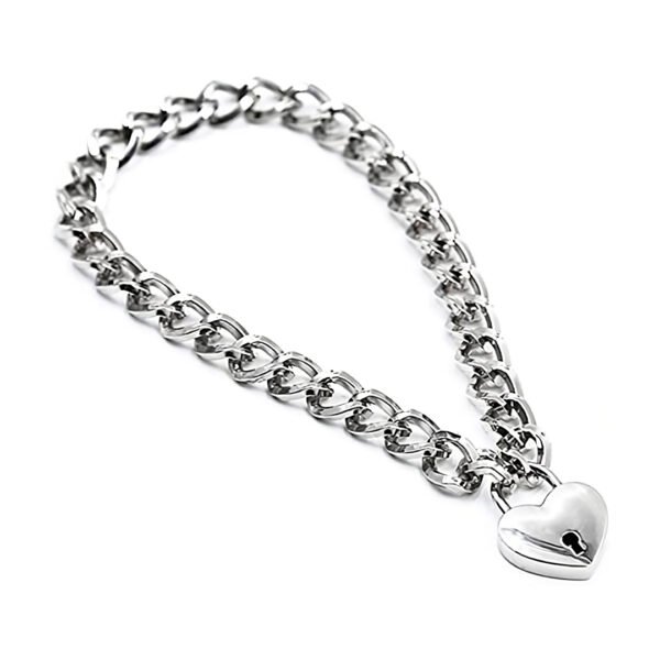 Collar candado de corazón