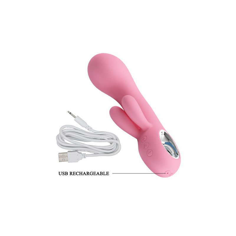 Chris Vibrador Recargable Triple Motor Conejo De Lujo
