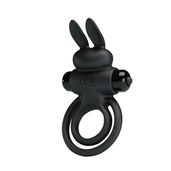 ANILLO CONEJITO VIBRADOR DOBLE NEGRO