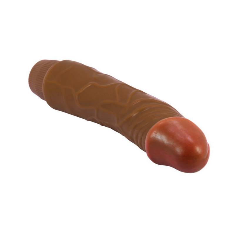 Jeff Vibrador Realista 19,5 cm - Chocolate