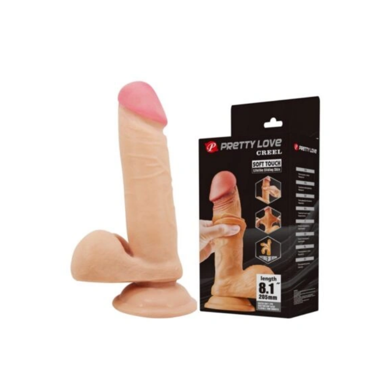 Creel Vainilla 3 Creel Dildo Realista Piel Deslizable 20,5 cm - Vainilla