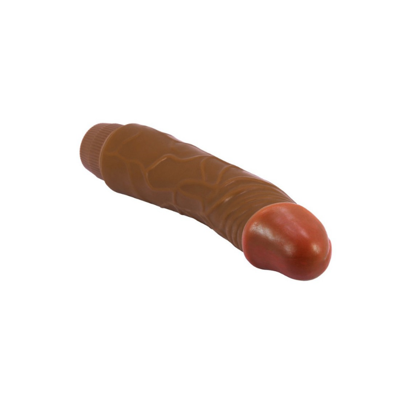 Jeff Vibrador Realista 19,5 cm - Chocolate