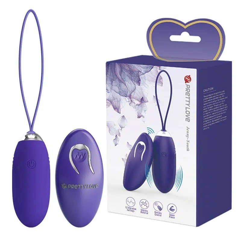 Jenny Huevo Vibrador con Control Remoto - Morado