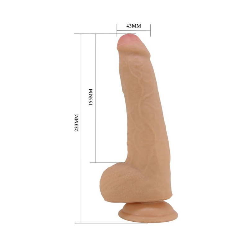 Draco Dildo Realista Piel Deslizable 23,3 cm - Vainilla