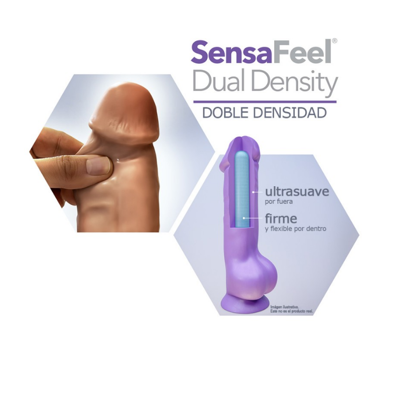 Au Naturel Dildo Doble Densidad 17,8 cm Moca Ultra Realista