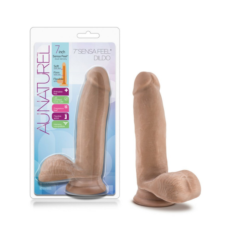 Au Naturel Dildo Doble Densidad 17,8 cm Moca Ultra Realista