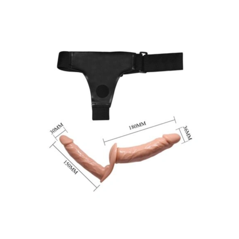 Arnes con dildo doble 4 Passionate Harness Arnés con Dildo Doble