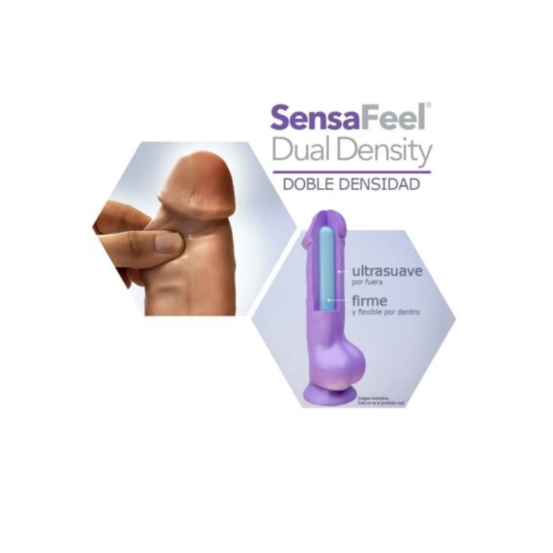 Au naturel 5 Au Naturel Dildo Doble Densidad 17,8 cm Moca Ultra Realista