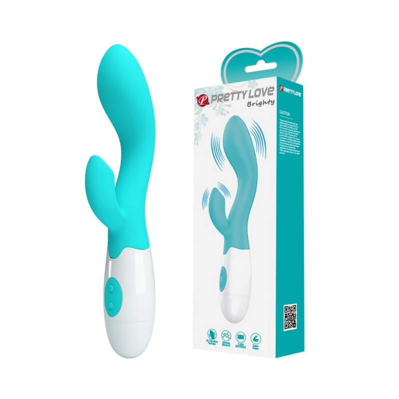 Brighty vibrador turquesa 2 Brighty Vibrador Dual - Turquesa