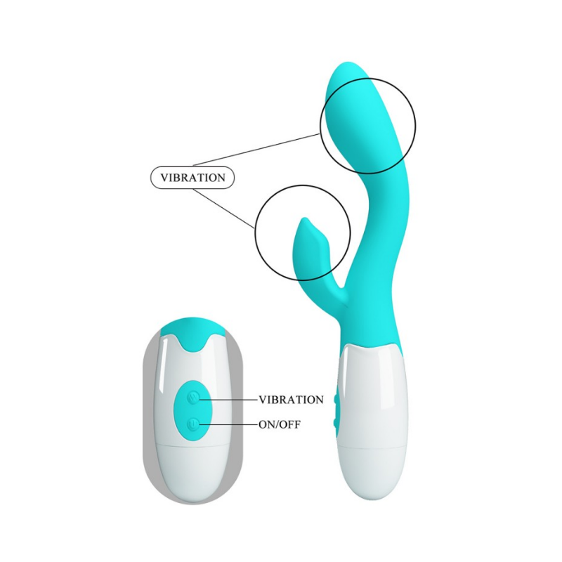 Brighty vibrador turquesa 3 Brighty Vibrador Dual - Turquesa