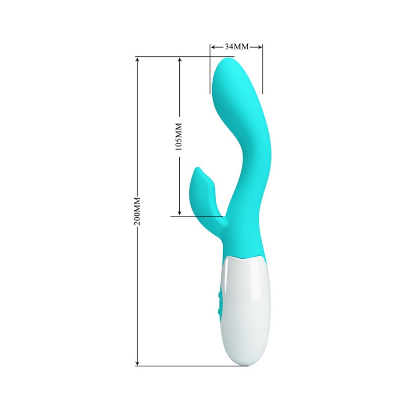Brighty vibrador turquesa 5 Brighty Vibrador Dual - Turquesa