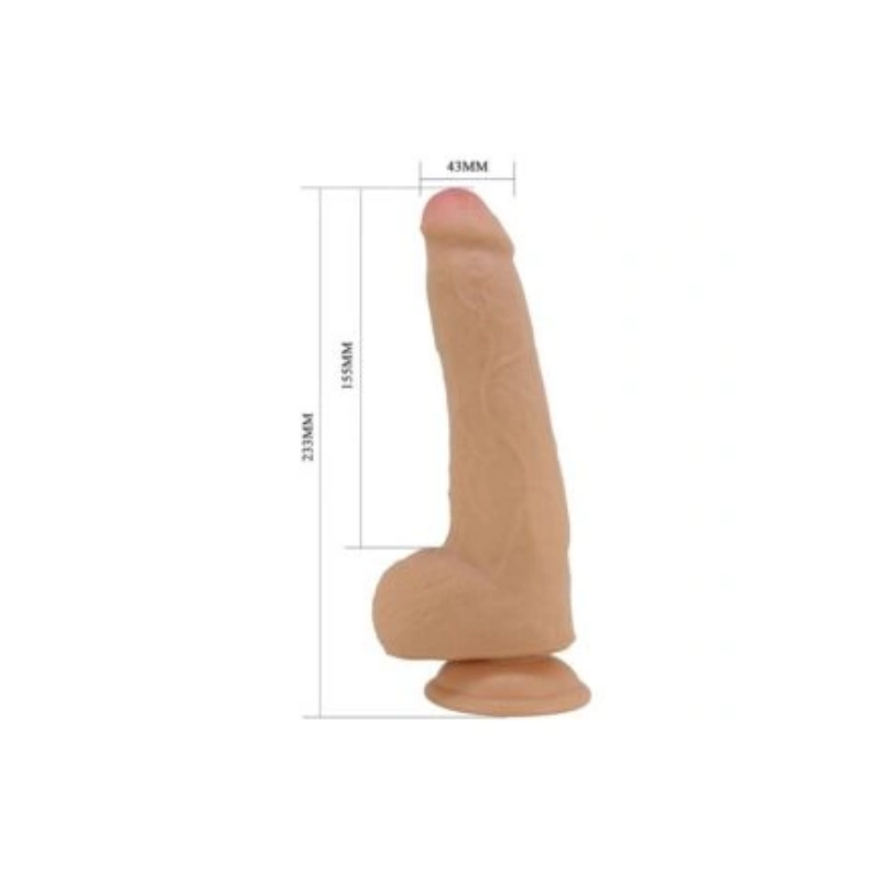 Draco Dildo Realista Piel Deslizable 23,3 cm - Moca
