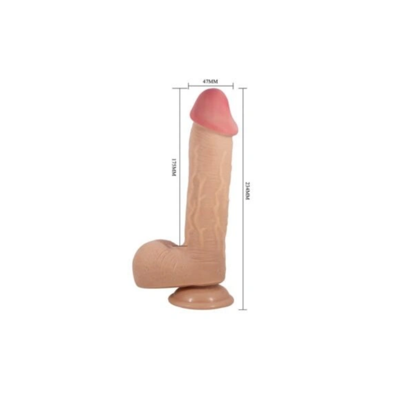 Emeka Dildo Realista Piel Deslizable 23,4 Cm – Vainilla