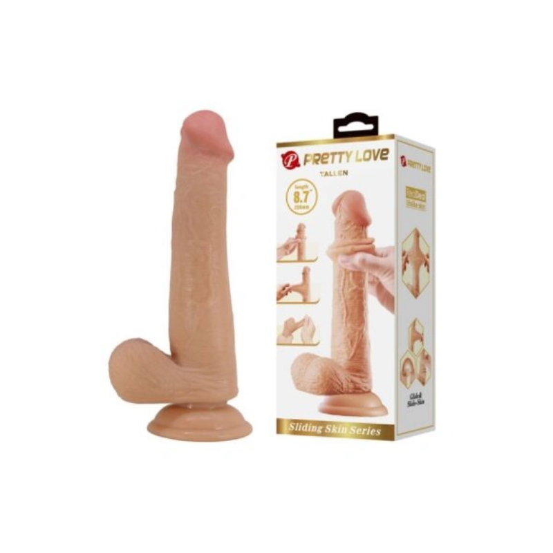 Tallen Vainilla 3 Tallen Dildo Realista Piel Deslizable 22 Cm – Vainilla