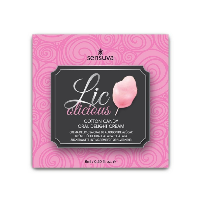 Licolicious Crema Comestible Para el Sexo Oral - Algodón de Azúcar Sachet