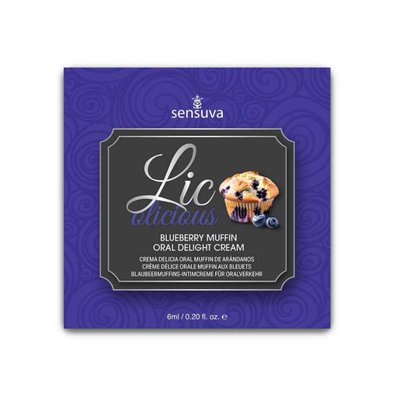 Sachet blueberry Licolicious Crema Comestible Para Sexo Oral - Blueberry Sachet