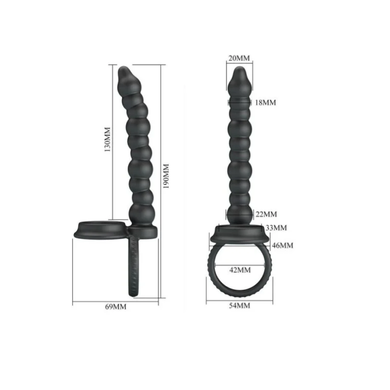 Dillion 4 Dillion Anillo con Dildo para Doble Penetración