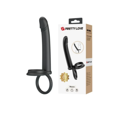 Moses Anillo con Dildo para Doble Penetración