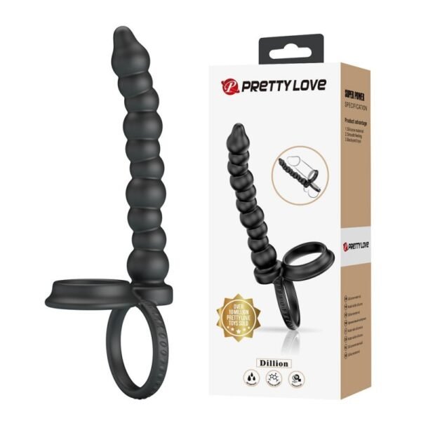 Dillion Anillo con Dildo para Doble Penetración