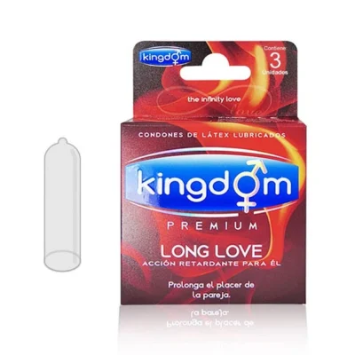 Preservativo Kingdom Premium Long Love 3 Unidades