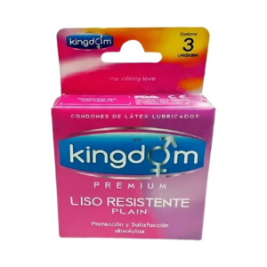Preservativo Kingdom Plain Liso Resistente 3 unidades