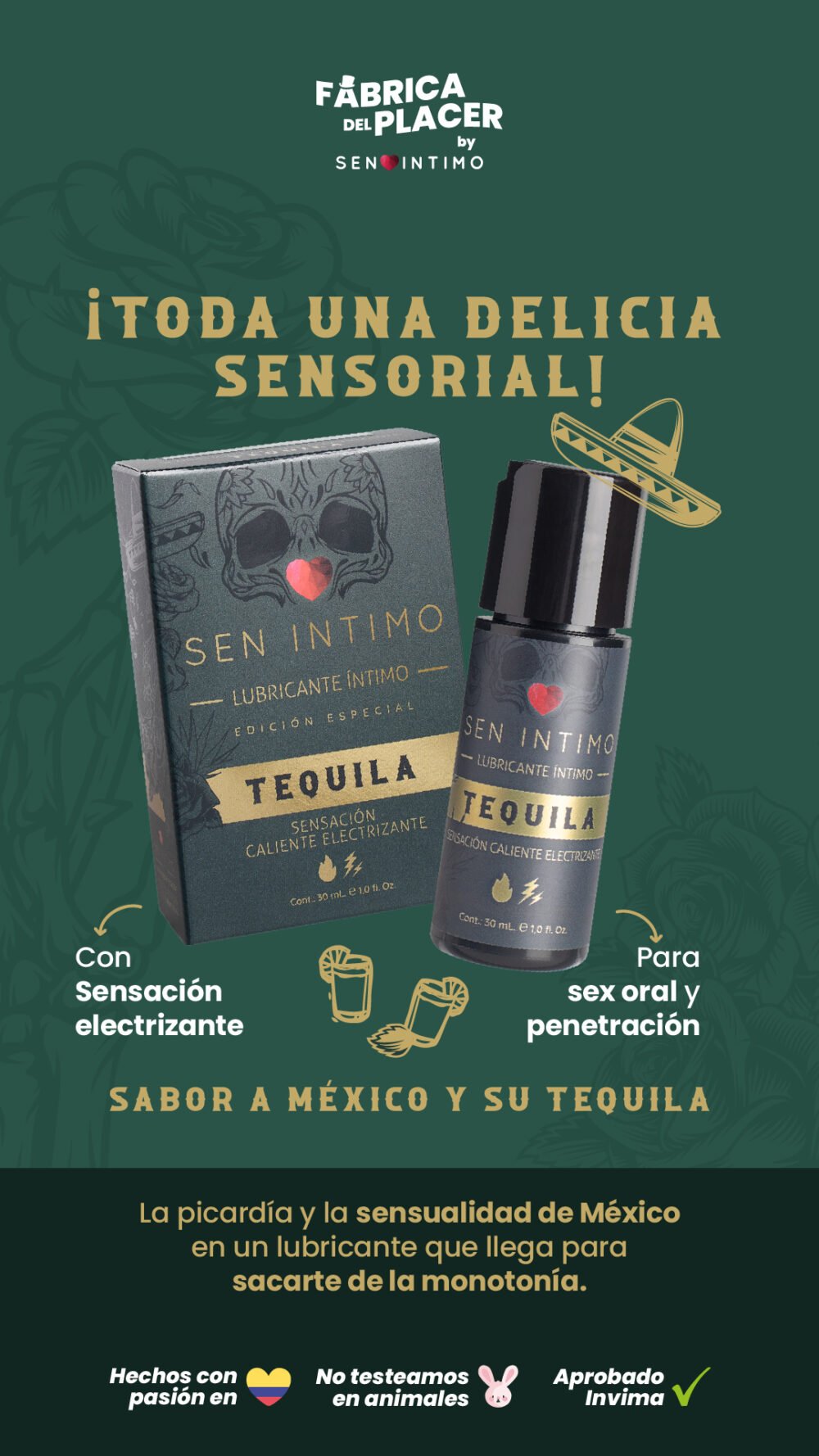 Gel Lubricante Tequila – Efecto Electrizante y Sabor Intenso 30ml 3 Gel Lubricante Tequila – Efecto Electrizante y Sabor Intenso 30ml - Imagen 3