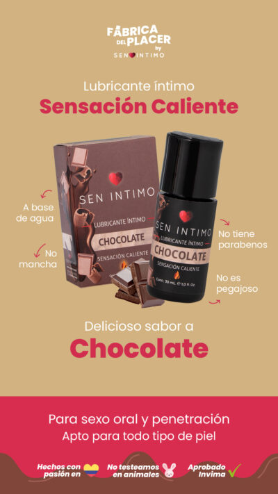 Gel Lubricante Sabor Chocolate – Efecto Calor 30m