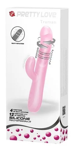 D_NQ_NP_882070-MLU73417720883_122023-O Vibrador Rabbit Recargable Rotador Pretty Love Truman Color Rosa