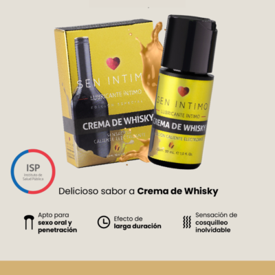 Gel Lubricante Sabor Crema de Whisky – Efecto Electrizante 30ml