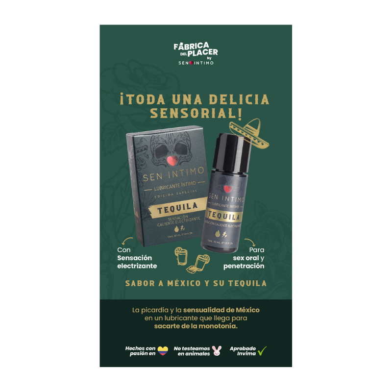 Lubricante tequila 2 Gel Lubricante Tequila – Efecto Electrizante y Sabor Intenso 30ml