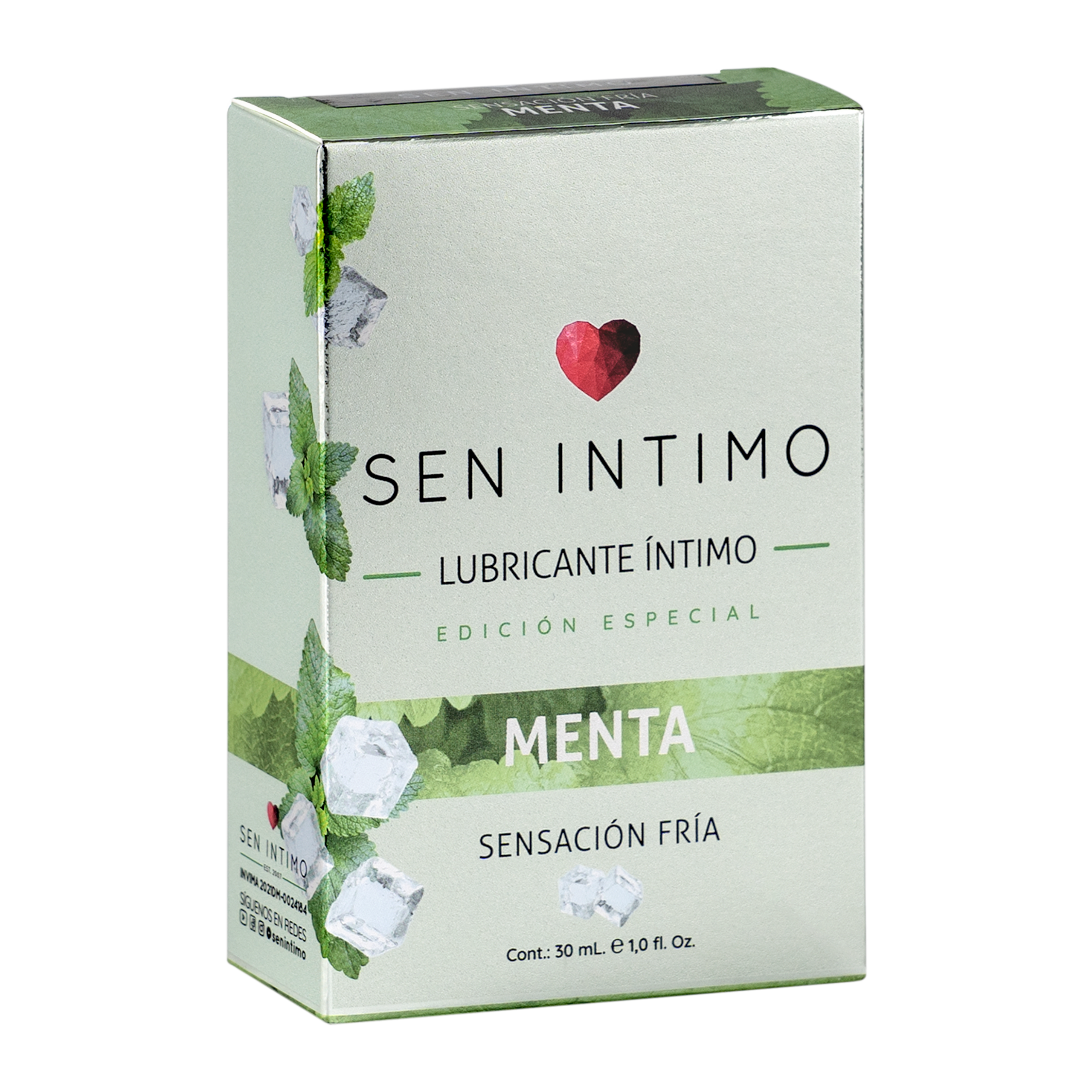 Lubricante Menta - A Base de Agua 30 ml