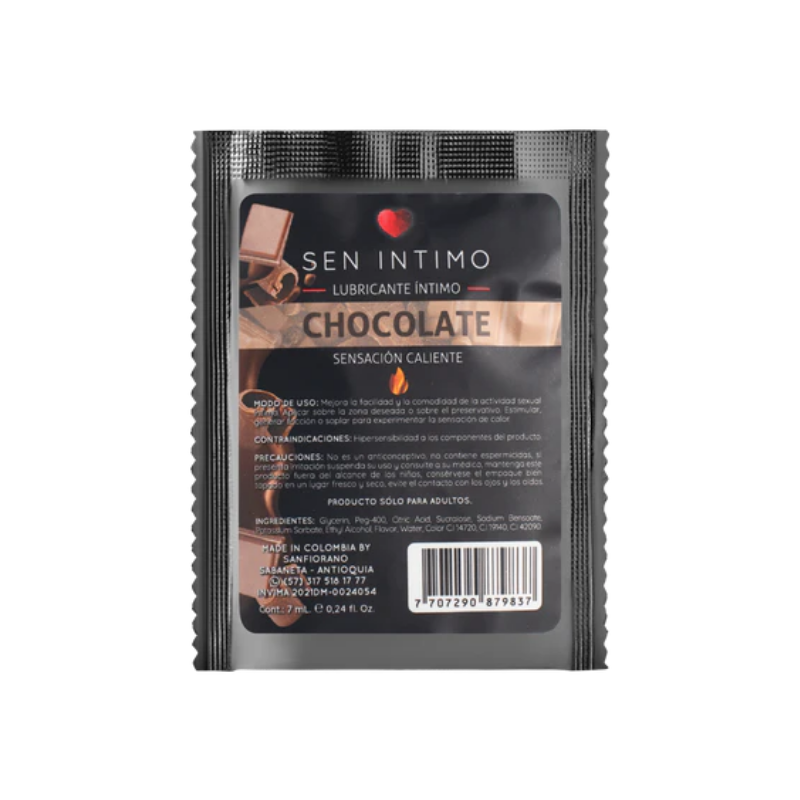 Sachet sen chocolate Sachet Sen Intimo - Chocolate Sensación Caliente 7ml