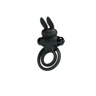 Anillo Conejito Vibrador Doble Negro
