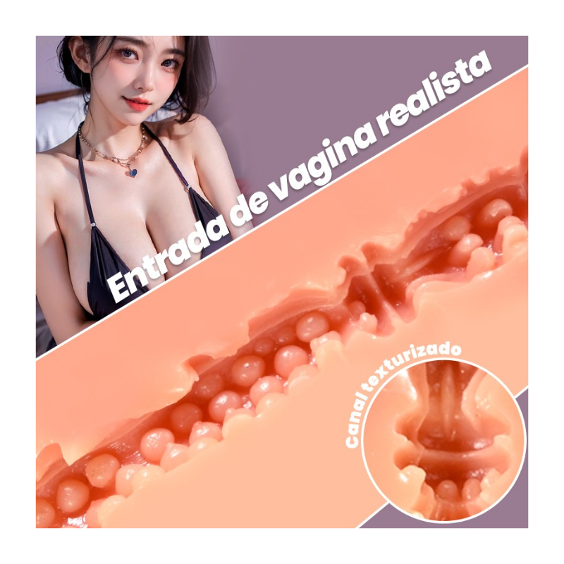 Natalie Masturbador De Doble Entrada Con Forma de Pechos