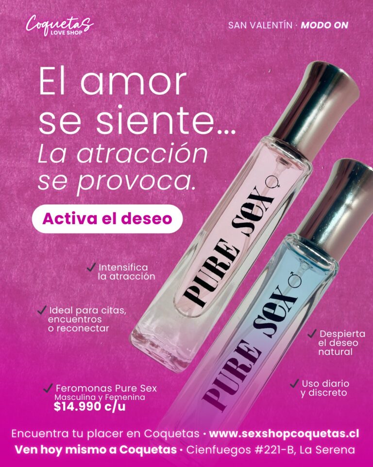 Perfume con feromonas Pure Sex en Coqueta Sex Shop
