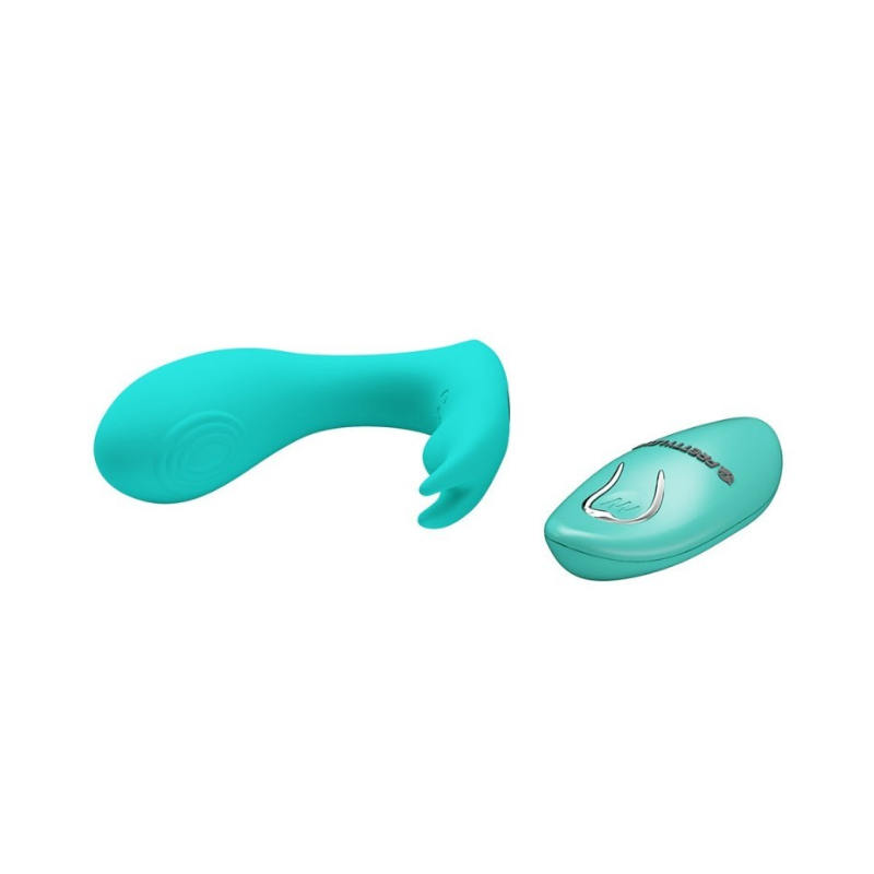 Idabelle Vibrador Dual con Control Remoto - Turquesa