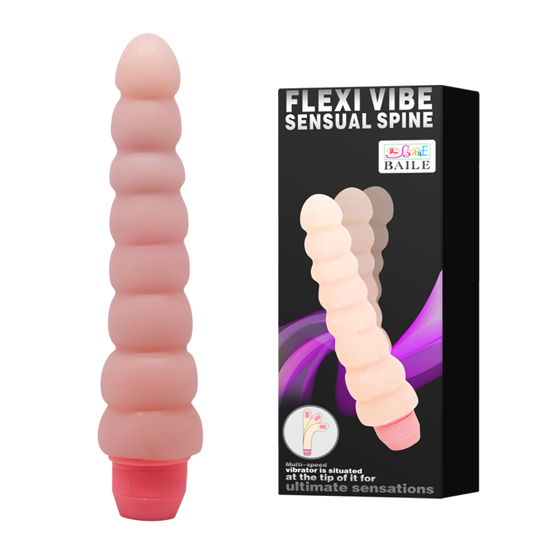 BW-007102G Vibrador flexible con bolitas masajeadoras