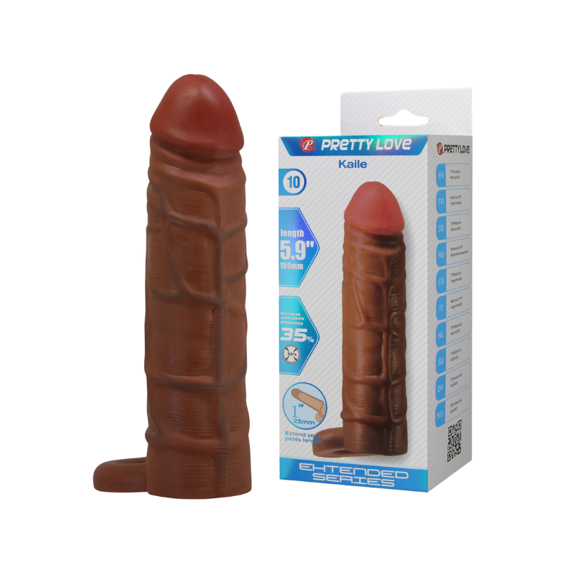 Pretty love – funda para pene con extensión de 2.5 cm mulato