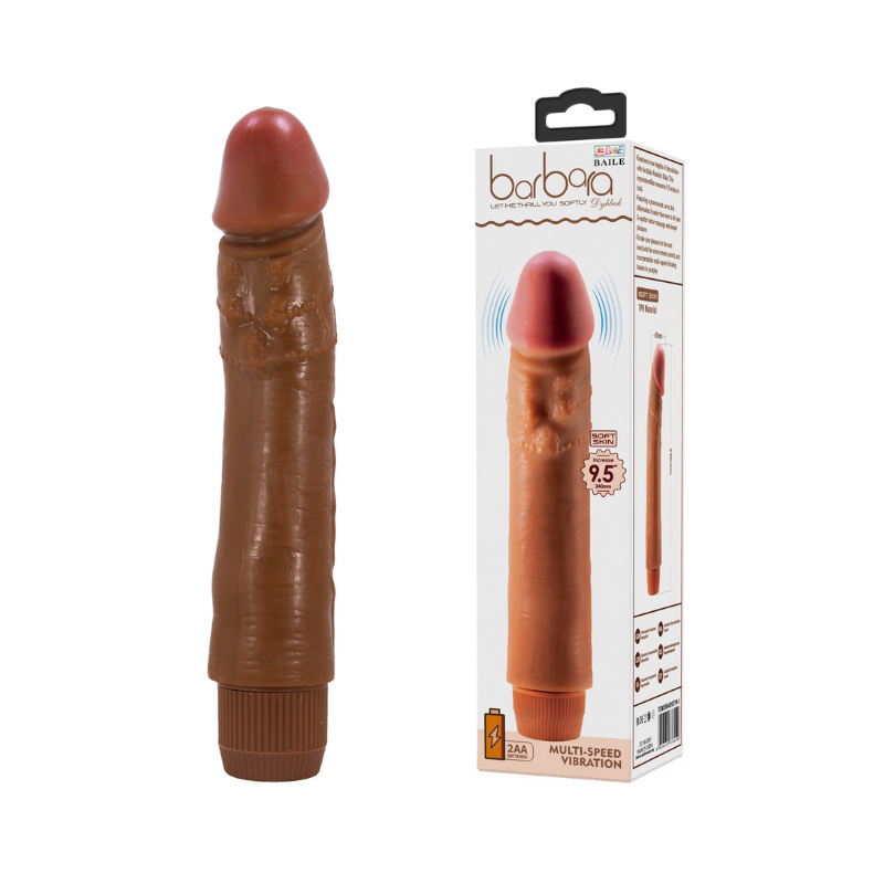 Vibrador con forma de consolador realista