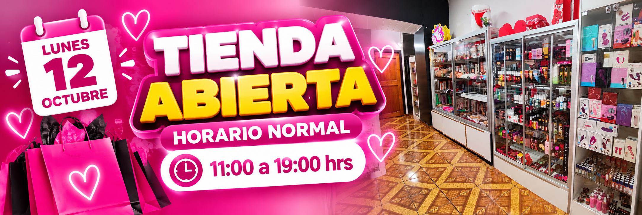 Lunes 12 Tienda Abierta en Horario Normal